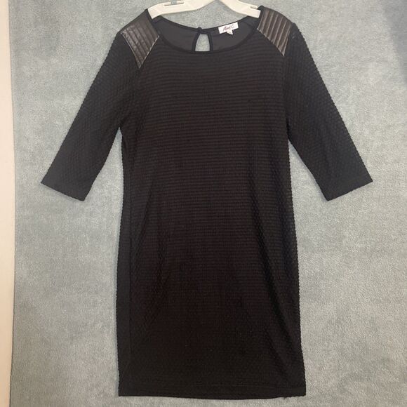 Monif C Dress‎ Womens 1X Black Sheath Half Sleeve Knee Length Cocktail Career - Picture 3 of 12